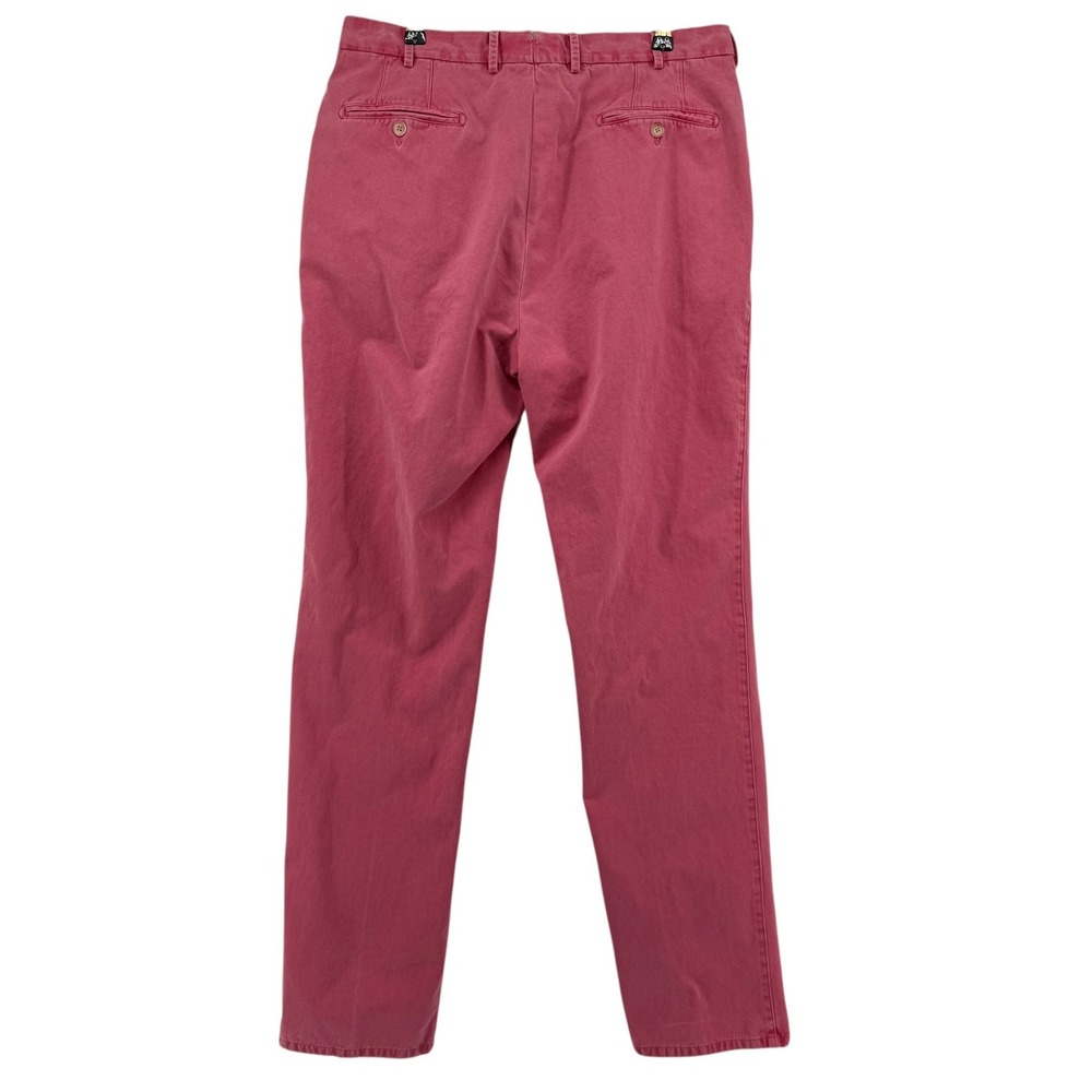 Peter Millar Mens Red/Pink Pima Cotton Chino Trousers Straight Leg Pants Size 34 - Picture 2 of 6